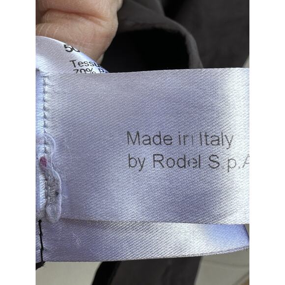 VTG CINZIA ROCCA Old Money Black Trench Coat Double Breasted Sz 14 Belted Capsul - Picture 9 of 13